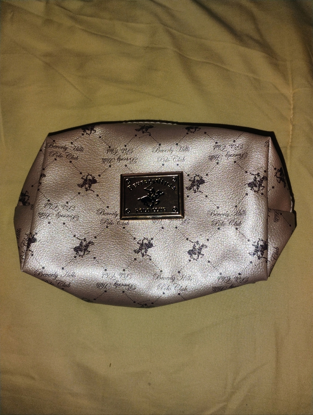 Beverly Hills Polo Club Rose Gold Logo Cosmetic Case